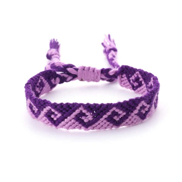 Fashion Handmade String Rope Cord Woven Macrame Greek Wave Bracelet Pattern Friendship Jewelry
