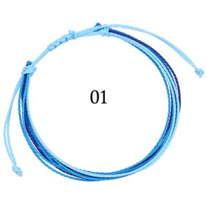 Handmade Fashion Wax String Bracelets Friendship Bracelets for Women Braided Rope Cord String Bracelet Beach Jewelry Pulseras