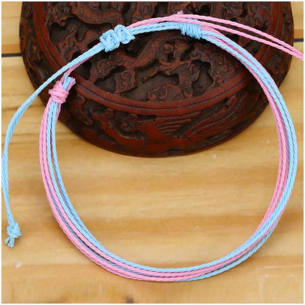 Handmade Fashion Wax String Bracelets Friendship Bracelets for Women Braided Rope Cord String Bracelet Beach Jewelry Pulseras