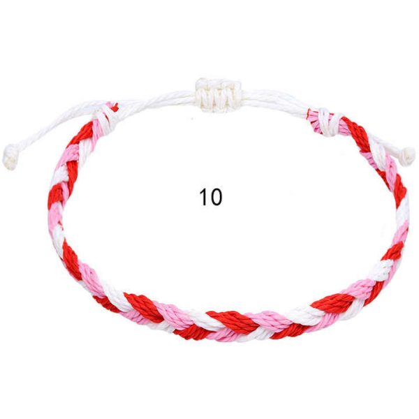 Weave Friendship Promotional Cheap Waterproof Adjustable Women Multi-Color Boho Handmade Jewelry Hand-woven Wax String Bracelets