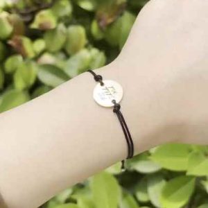 Trendy Woven Red Rope Stainless Steel Heart Bangle Lucky Friendship Bracelet