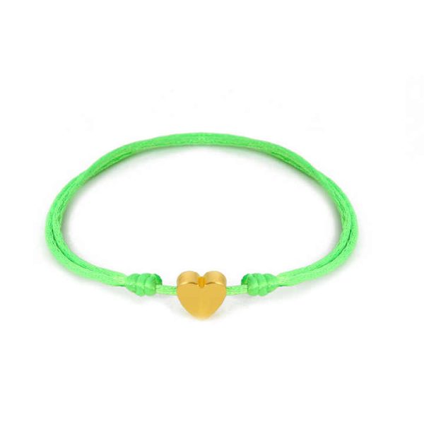 Wholesale Woven Red Rope String Thread Bracelet Stainless Steel Heart Lucky Bracelet Woven Friendship Red String Thread