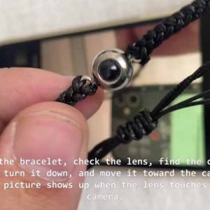 Personalized Photo Bracelet Handmade Woven Rope Custom Jewelry Gift for Women Men Trendy Anniversary Engagement Party