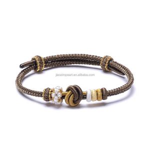 Handmade Adjustable Woven String Bracelet with Religious Elements - Trendy Unisex Fashion Jewelry in 3mm, 2.5mm, 2mm Sizes
