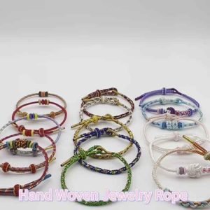 Trendy Pink Dimple Knot Adjustable Braided String Bracelet - Lucky Charm Jewelry Gift for Women & Men