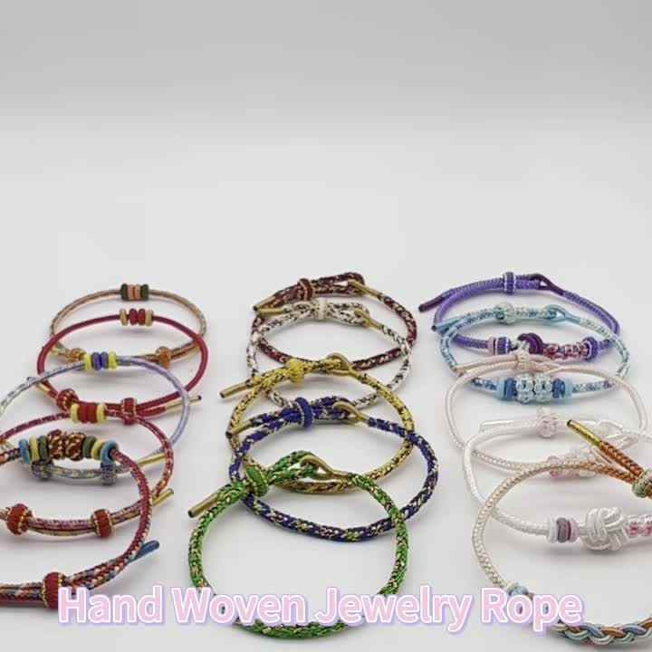 Trendy Pink Dimple Knot Adjustable Braided String Bracelet - Lucky Charm Jewelry Gift for Women & Men