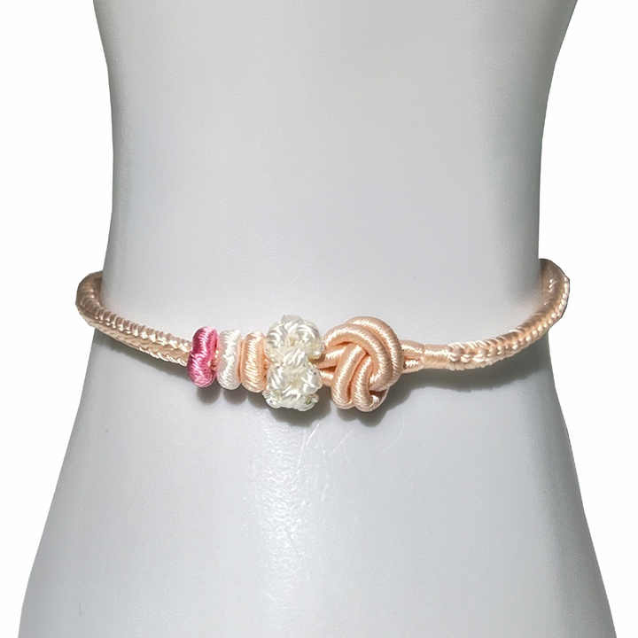 2025 New Fashion Pink Dimple Knot Jewelry Lucky Hand Braided String Bracelets Adjustable Braided Hand Rope Trendy for Gift