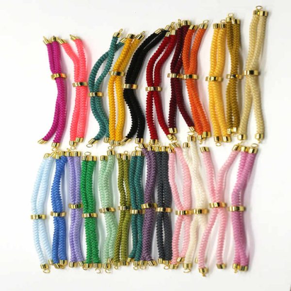 Hot Selling DIY Jewelry Half-finished Woven Rope Nylon String Bracelet Connector Bracelet for Adjustable Bracelet