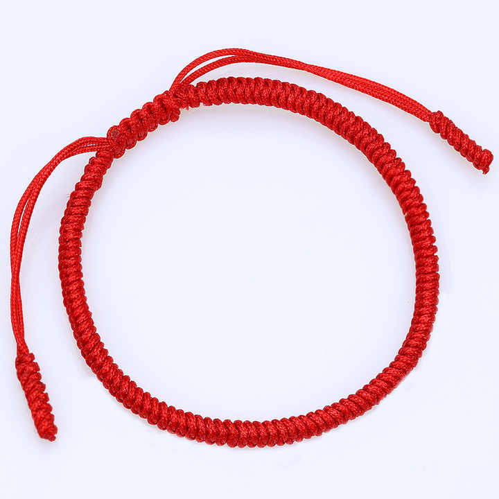 Fashion Multi Color Good Luck Yoga Bracelets Handmade Buddhist Lucky Knot Braided Adjustable Rope Bracelet for Women Men