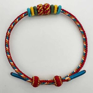 Trendy Colorful Hand Braided Adjustable Lucky Rope Bracelet, Unisex Plastic Nylon Jewelry for Gifts