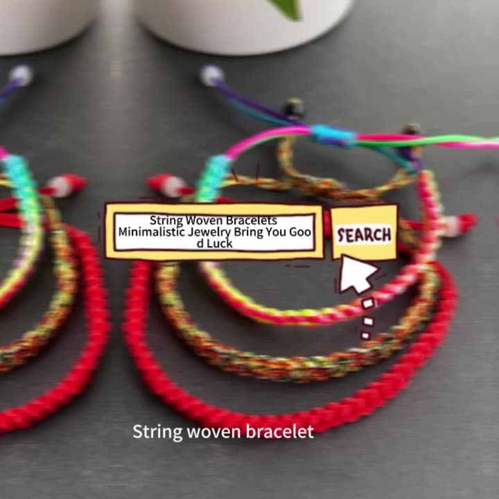 Handmade Bohemian Braided Cord Rope Bracelet with Agate Beads for Couples Adjustable Good Luck Jewelry