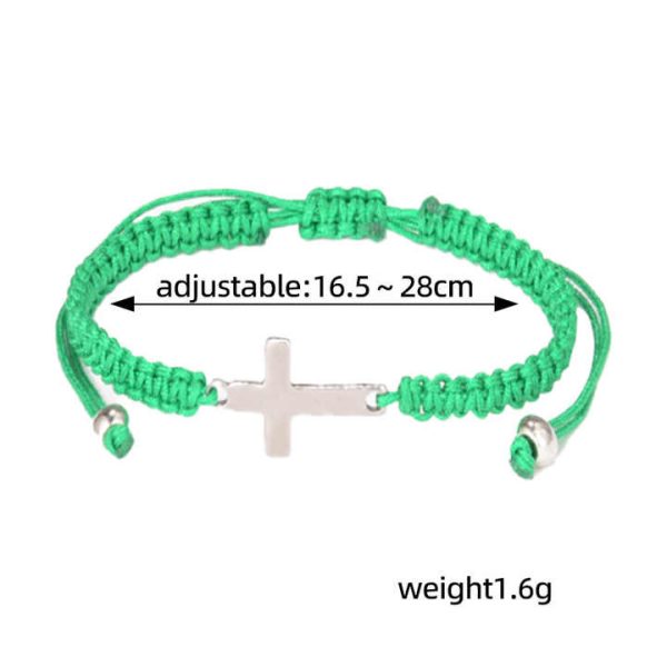 Hot Selling New Hand Woven Stainless Steel Cross Bracelet Versatile Vintage Style Fashionable Lucky Couple Bracelet for Gift