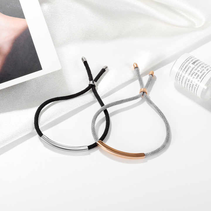 Wholesale Custom Id Bracelet Couple Fashion Elastic String Bracelets for Couple Boys and Girls