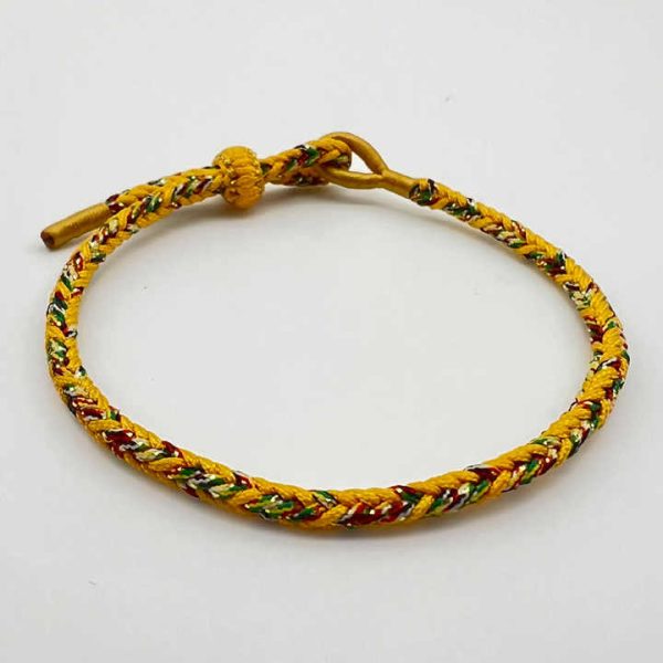 2025 New Fashion Yellow Multi Rope Jewelry Lucky Hand Braided String Bracelets Adjustable Wholesale Bracelets for Gifts