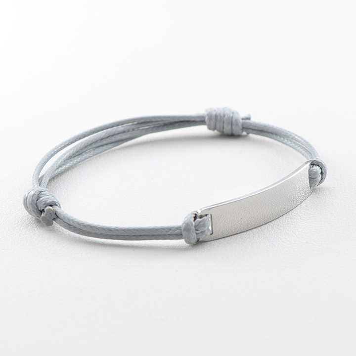 Hot Sells Bracelet Custom Engraved Inspirational Phrase Rose Gold bar Adjust String Braided Rope Friendship Bracelet Women Men