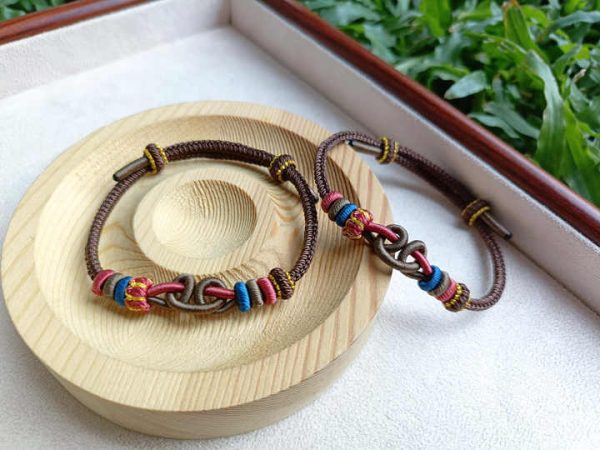 Handmade Eight-Strand Woven Rope Bracelets for Women 3mm/2mm Chinese Elements New Trendy Fashion Tassel Pearl String Jewelry
