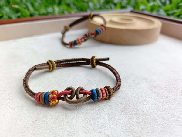 Handmade Eight-Strand Woven Rope Bracelets for Women 3mm/2mm Chinese Elements New Trendy Fashion Tassel Pearl String Jewelry