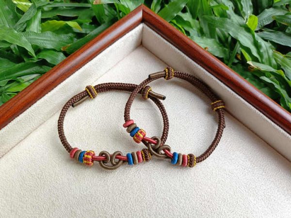 Handmade Eight-Strand Woven Rope Bracelets for Women 3mm/2mm Chinese Elements New Trendy Fashion Tassel Pearl String Jewelry