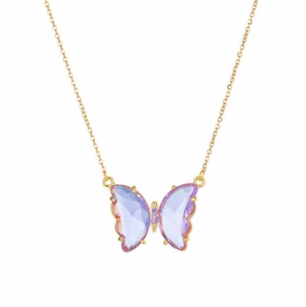 Custom Crystal butterfly Necklace Jewelry Chain Necklace Jewelry butterfly Necklace Sterling Silver