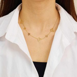 Stainless Steel 18k Gold Plated Butterfly Shape Gifts Trendy Charm Ins Bew Design Fashion Jewelry Necklaces