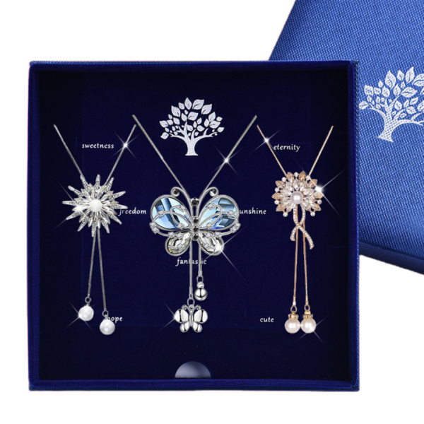 Niche Design Sense Autumn and Winter Crystal Sweater Chain Long All-matching Necklace Ladies Temperament Coat Accessories