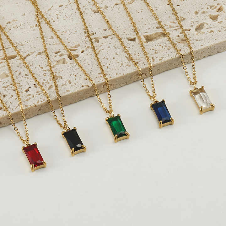 14K Gold Plated Gemstone Pendant Necklace Dainty Chain Necklaces for Women Amethyst Green Fluorite Labradorite