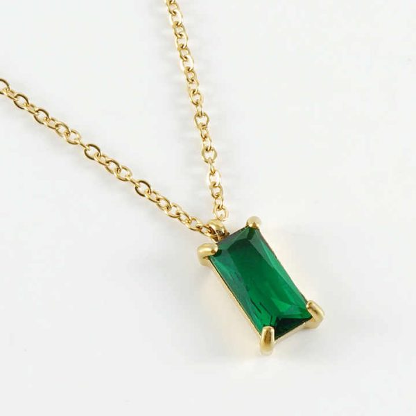 14K Gold Plated Gemstone Pendant Necklace Dainty Chain Necklaces for Women Amethyst Green Fluorite Labradorite