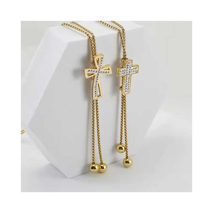 Luxury 18K Gold Plated Stainless Steel Long Necklace Chokers New V Shaped Sweater Chain Necklace for Women Jewelry Gifts