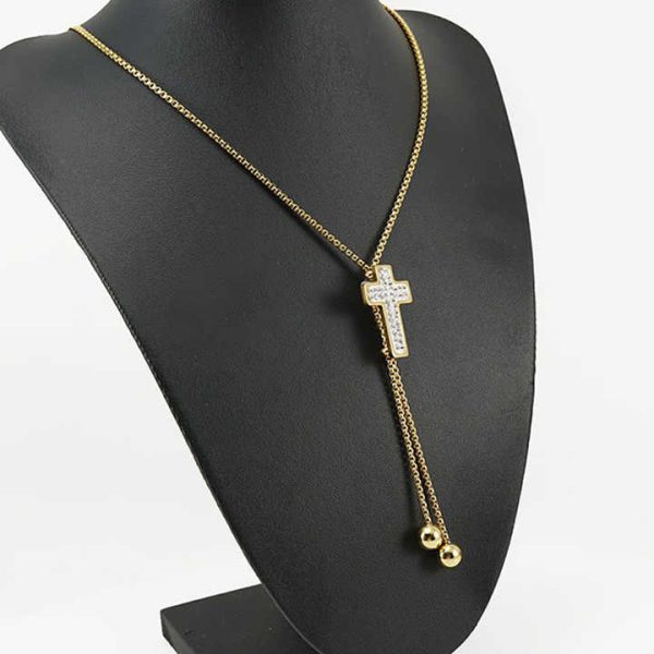 Luxury 18K Gold Plated Stainless Steel Long Necklace Chokers New V Shaped Sweater Chain Necklace for Women Jewelry Gifts