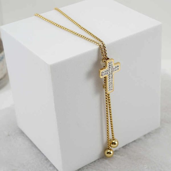 Luxury 18K Gold Plated Stainless Steel Long Necklace Chokers New V Shaped Sweater Chain Necklace for Women Jewelry Gifts