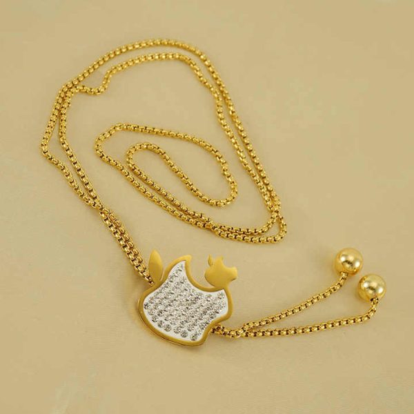 European American Plated High-Grade Joker Long Sweater Chain Diamond Necklace Jewelry Fashion