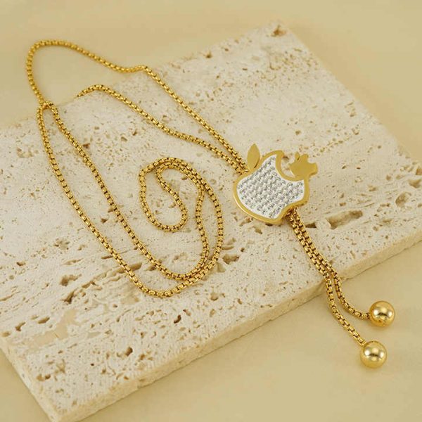 European American Plated High-Grade Joker Long Sweater Chain Diamond Necklace Jewelry Fashion
