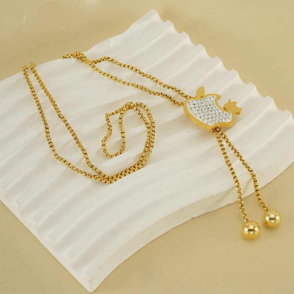 European American Plated High-Grade Joker Long Sweater Chain Diamond Necklace Jewelry Fashion