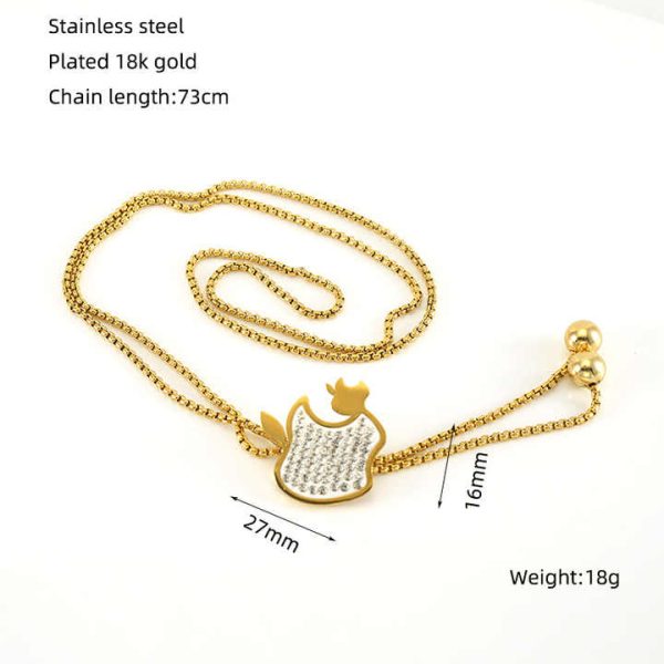 European American Plated High-Grade Joker Long Sweater Chain Diamond Necklace Jewelry Fashion