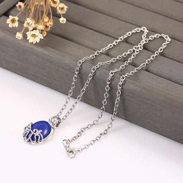 Popular Movie Elena Gilbert Vervain Romantic Crystal Pendant Necklaces Vampire Diaries Necklace for Women Charm Collar Jewelry