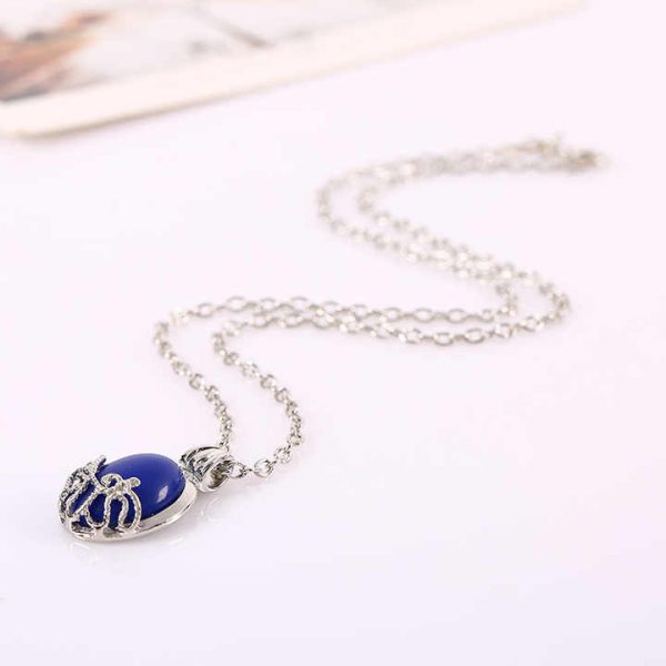 Popular Movie Elena Gilbert Vervain Romantic Crystal Pendant Necklaces Vampire Diaries Necklace for Women Charm Collar Jewelry