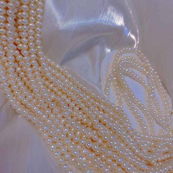 Wholesale Baroque Natural Freshwater 925 Silver Near Round Pearl Multi-wear Necklaces Jewelry Fashion Sweater Chains