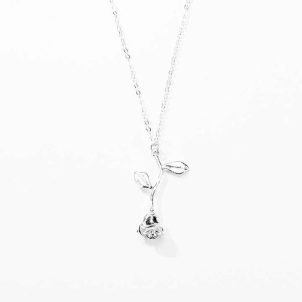 Wholesale Elegant Gold Rose Necklace Fashionable Religious Colorful Choker for Valentine's Day or Gift with Zircon Designs