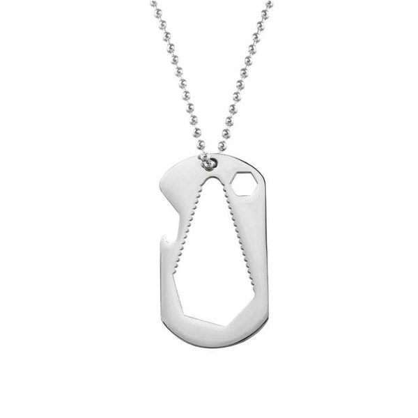 Hip Hop Jewelry Fashion Gold Men Women Personalized Wrench Corkscrew Army Irregular Geometric Pendant Necklace