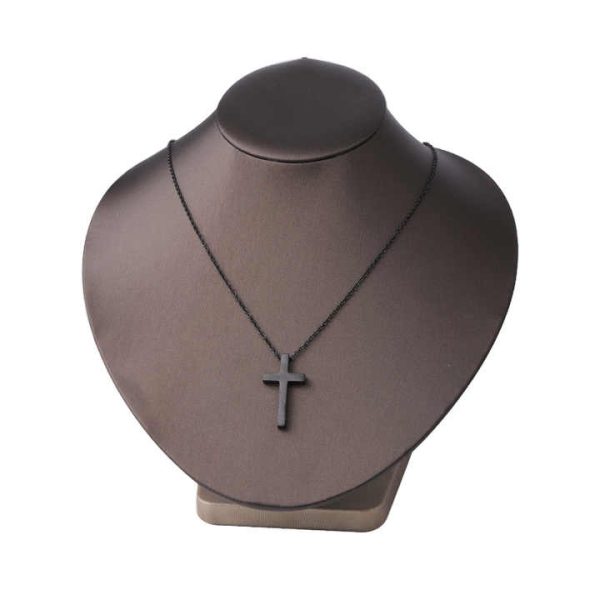 Fashion Customized Stainless Steel Jewelry Personalized Simple Cross Pendant Necklace for Men Wholesale