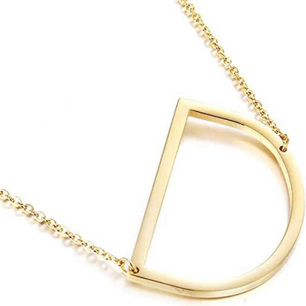 Fashion Initial Alphabet Letter Necklace Custom Name Necklaces Stainless Steel Necklace Initial