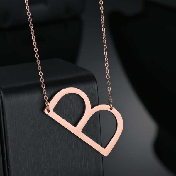 Fashion Initial Alphabet Letter Necklace Custom Name Necklaces Stainless Steel Necklace Initial