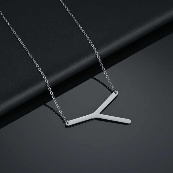 Fashion Initial Alphabet Letter Necklace Custom Name Necklaces Stainless Steel Necklace Initial