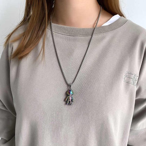 Feather Pendant Men's Trendy Necklace Retro Leaf Long Sweater Chain Women's Pendant Accessories