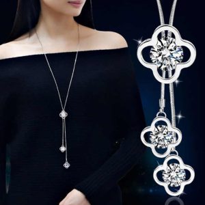 Neo-Gothic Coral Link Chain Sweater Necklace - Black Gold Silver Plated Arrow Design Jewelry for Women Men