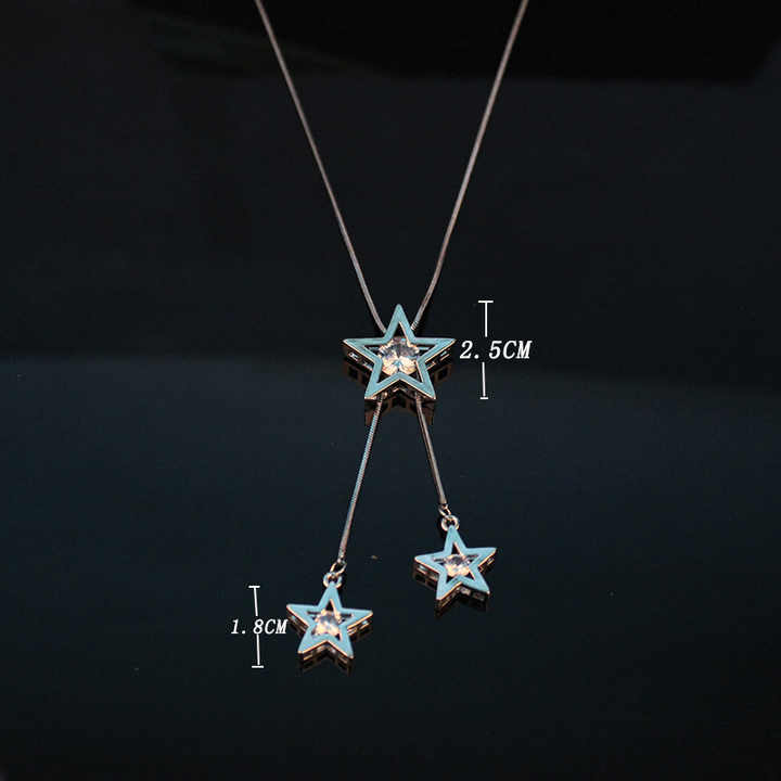 No Fade Cheap Long Necklace Costume Discount Fashion Necklace Jewelry Free Sample Zirconia Costume Necklace Jewellery