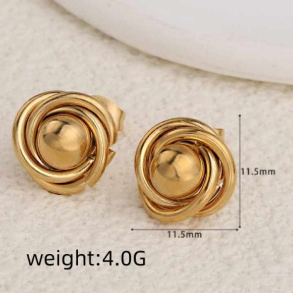 Fashion Round Natural White Pearl Ear Stud Earring 18K Gold Plating PVD Stainless Steel Stud Earring Fine Jewelry Gift Women
