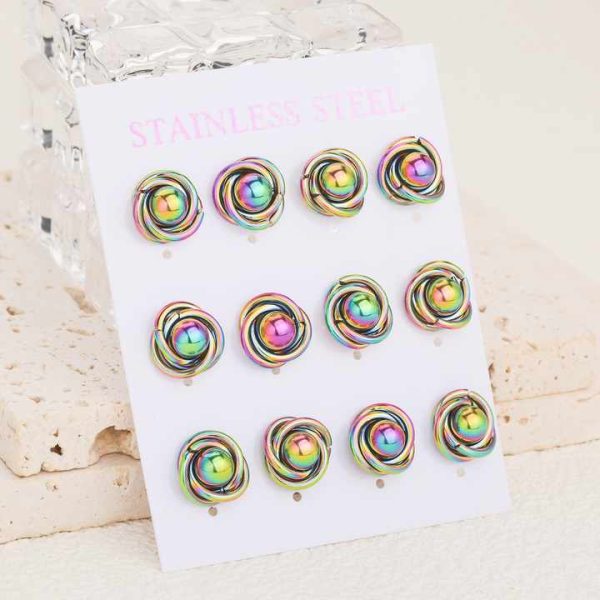 Fashion Round Natural White Pearl Ear Stud Earring 18K Gold Plating PVD Stainless Steel Stud Earring Fine Jewelry Gift Women