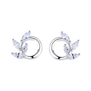 Fashion Jewelry Brass CZ Stud Earrings