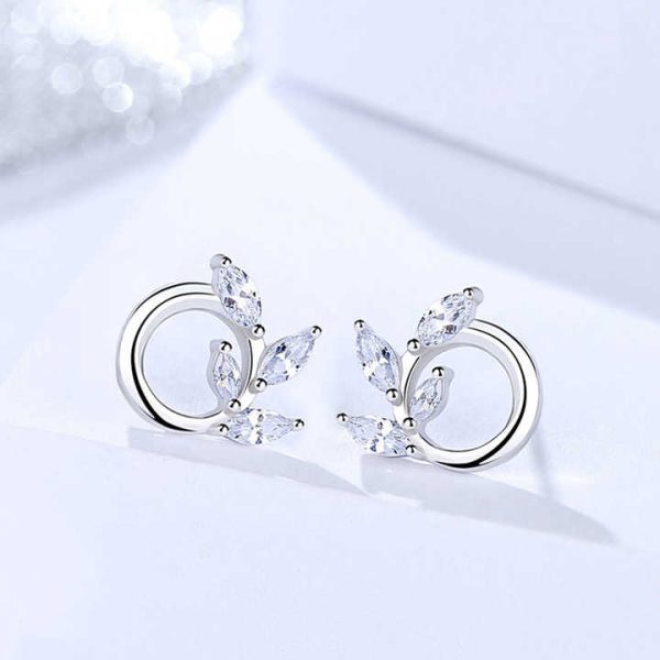Fashion Jewelry Brass CZ Stud Earrings